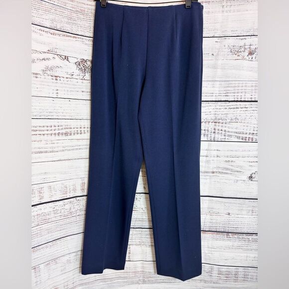 Pendleton Dress Pants Womens Size 4 High waisted Side Zipper Trouser Navy Blue - Picture 3 of 11